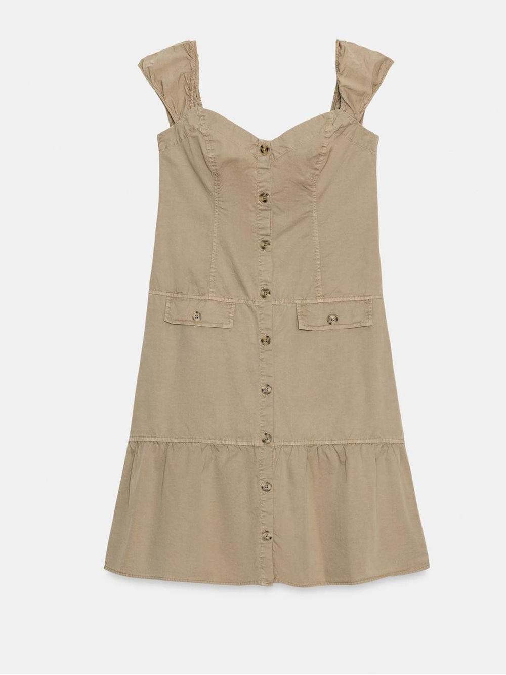 Buttoned midi dress